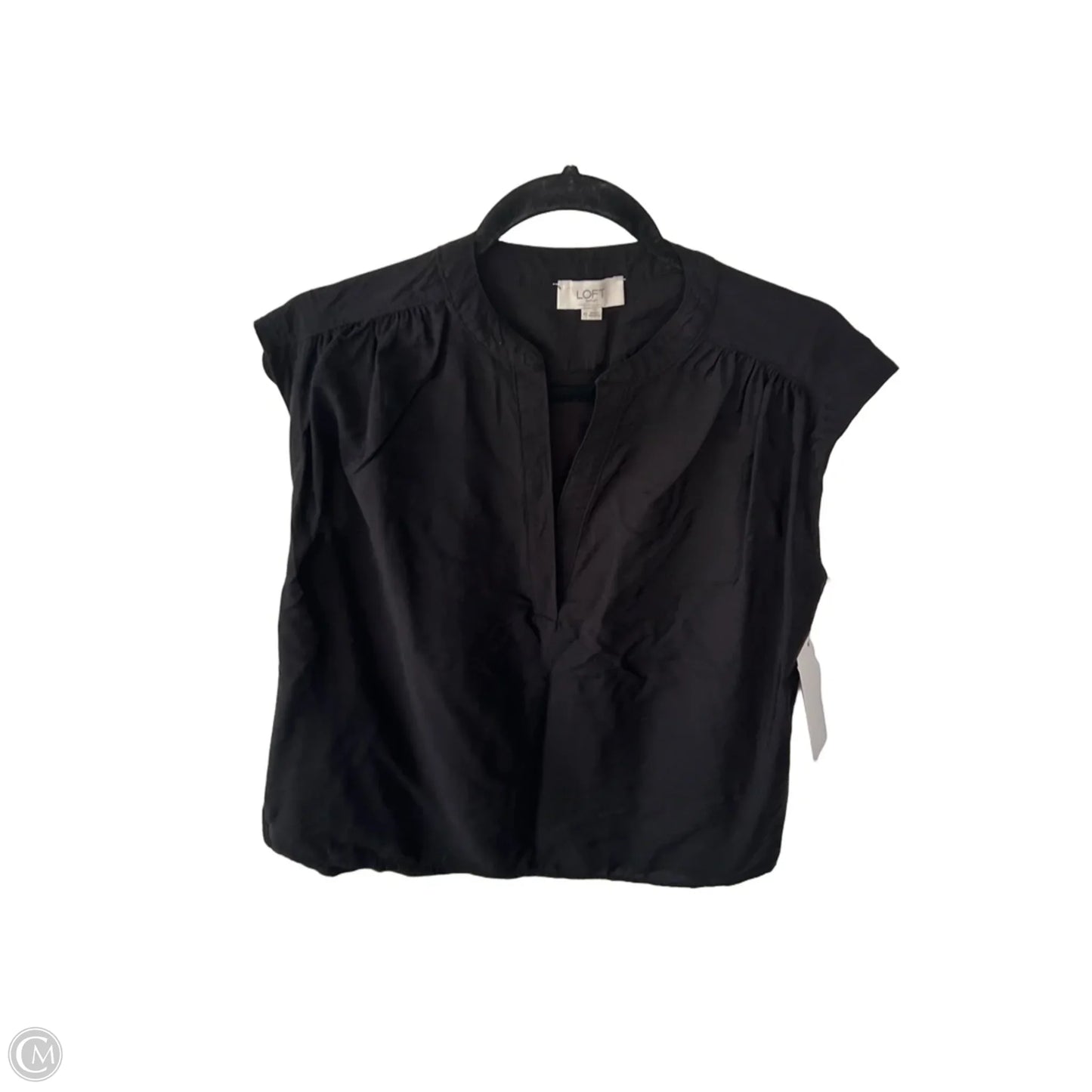 Blouse Sleeveless By Loft In Black, Size: Xs