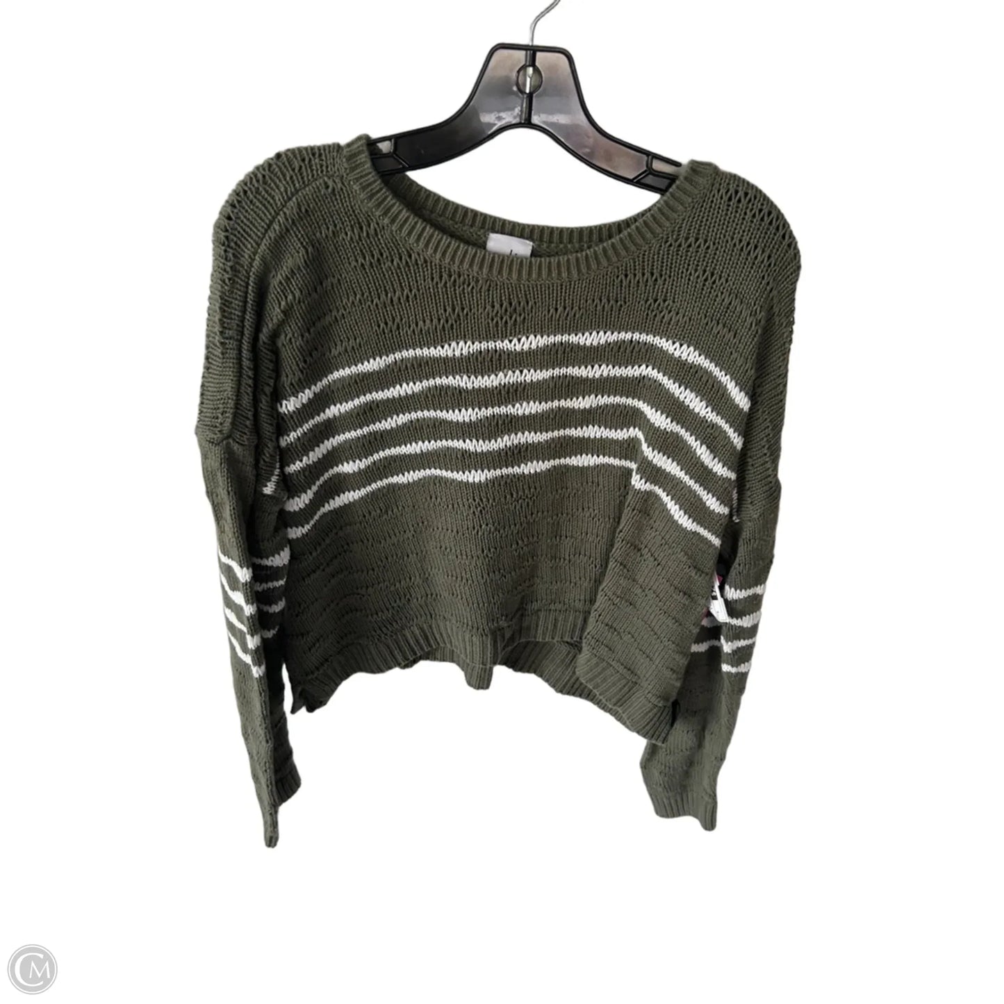 Sweater By Cabi In Green & White, Size: S