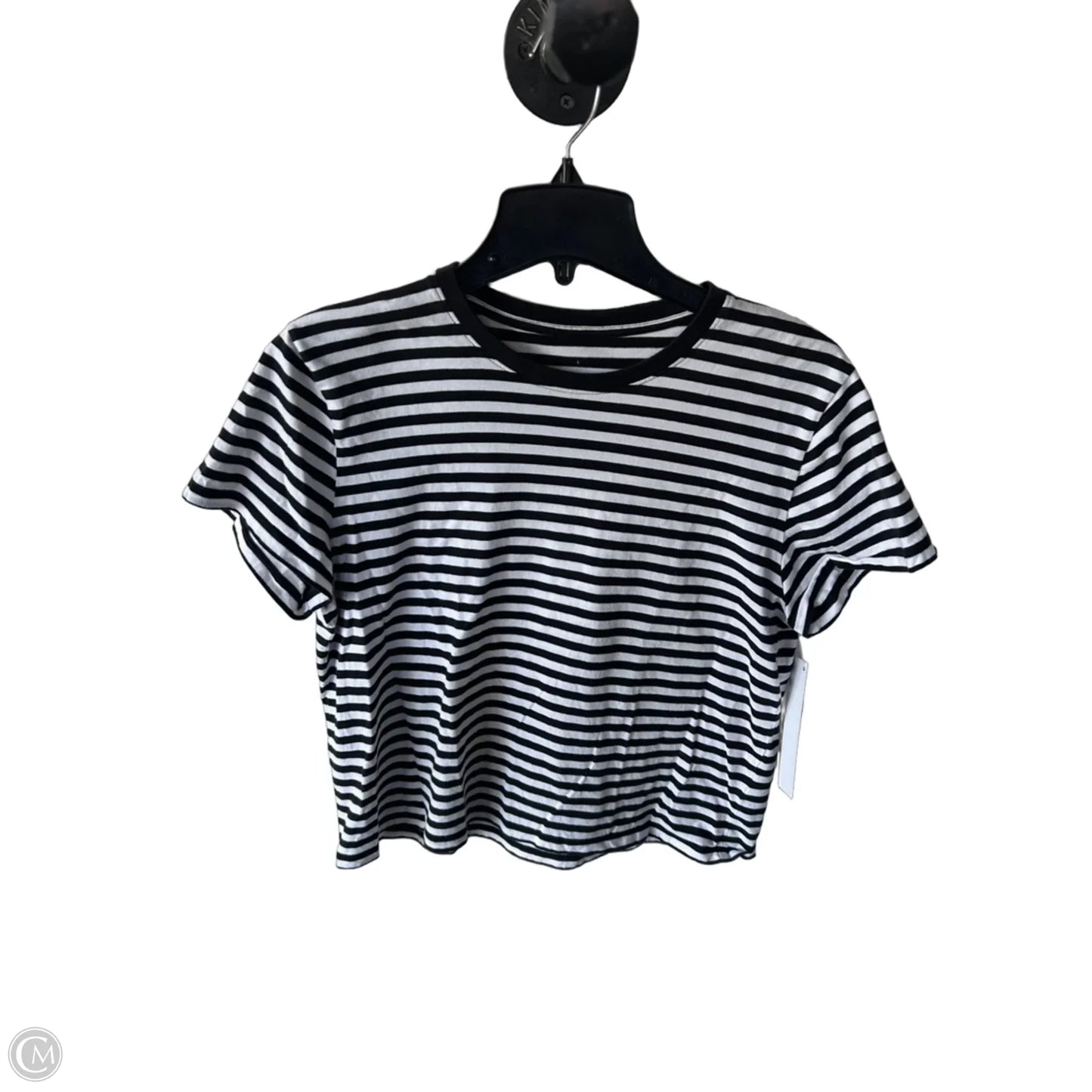 Top Short Sleeve Basic By Everlane In Black & White, Size: L