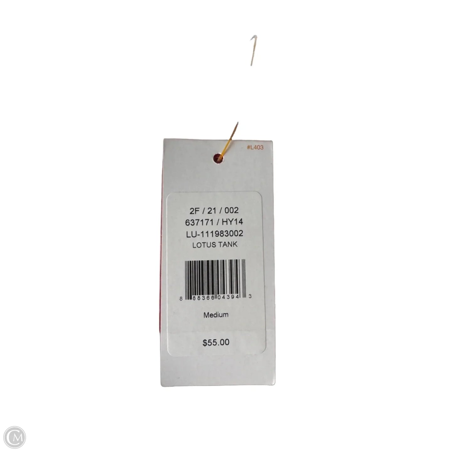 Athletic Tank Top By Lucy In White, Size: M