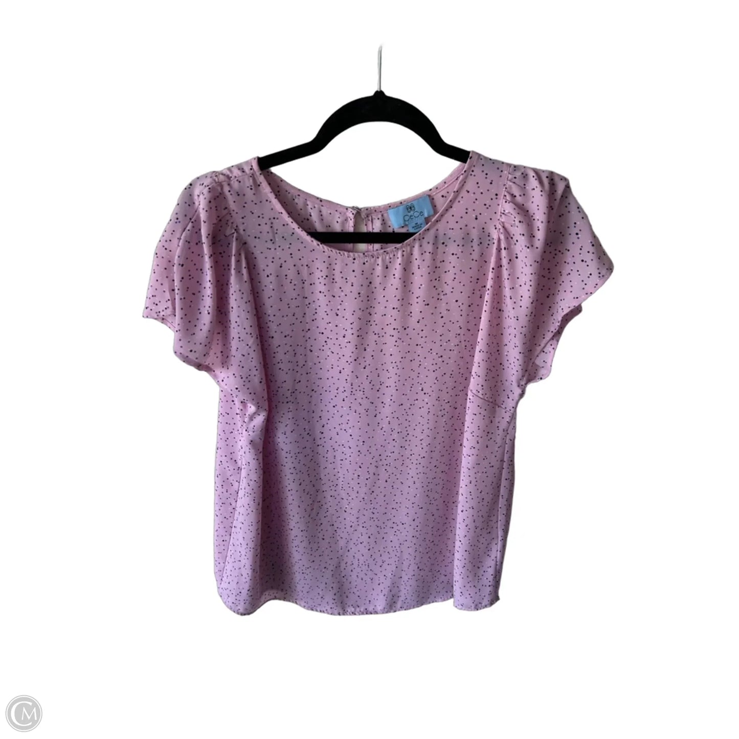 Blouse Short Sleeve By Cece In Pink & Purple, Size: M