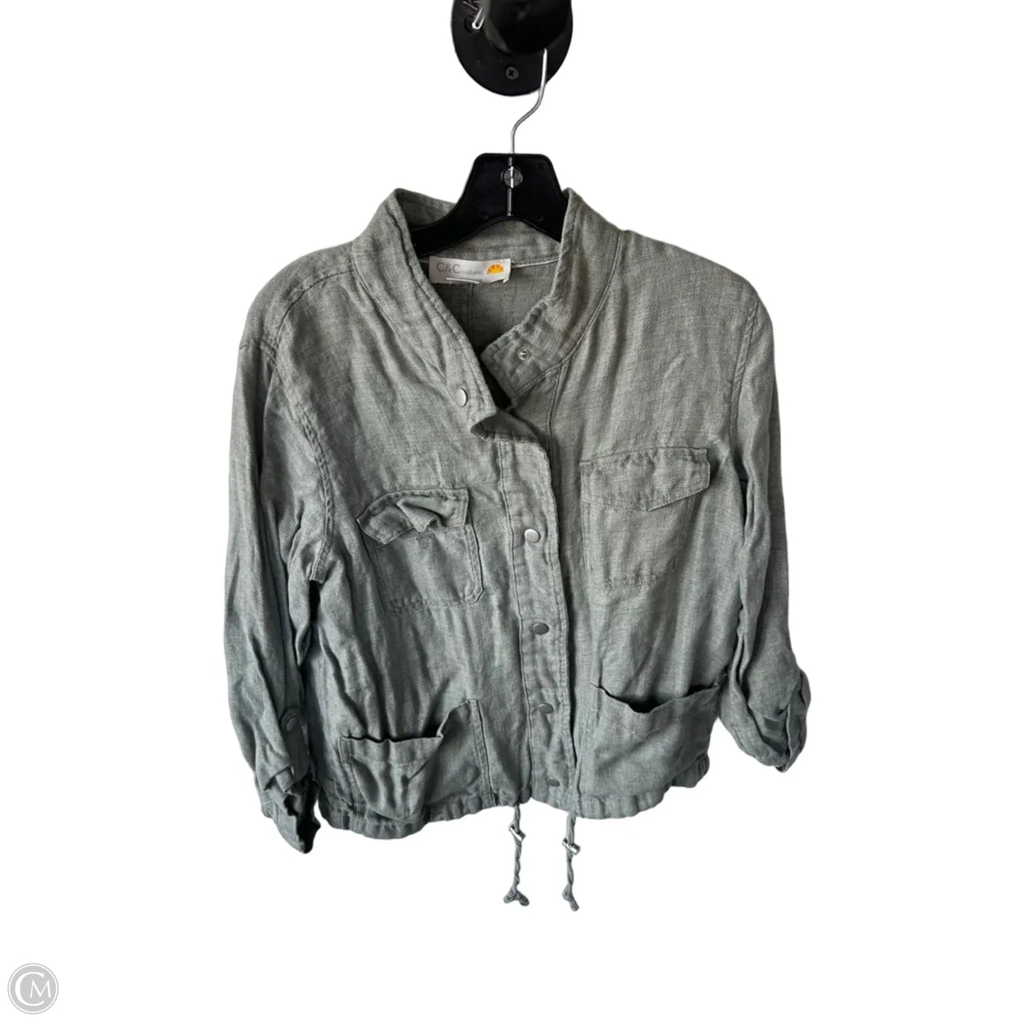 Jacket Shirt By C And C In Green, Size: M