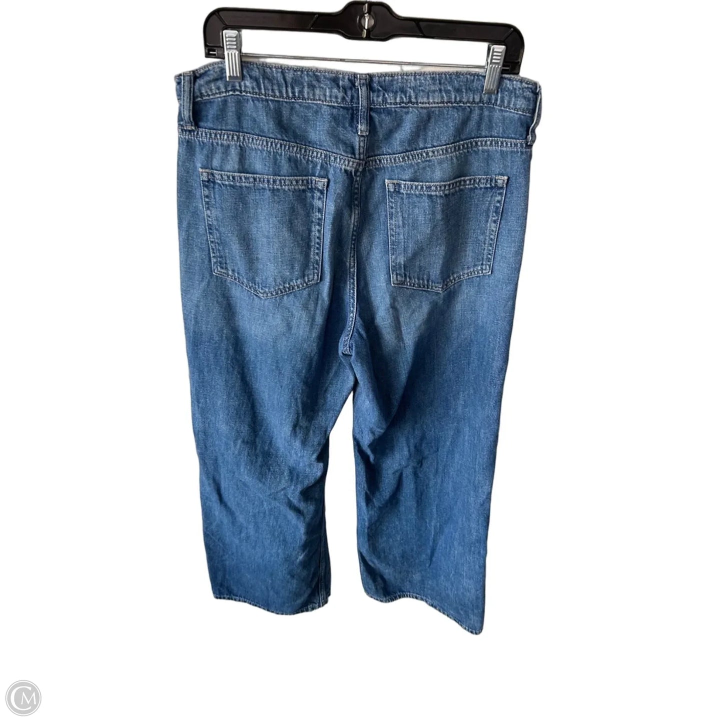 Jeans Wide Leg By Gap In Blue Denim, Size: 12