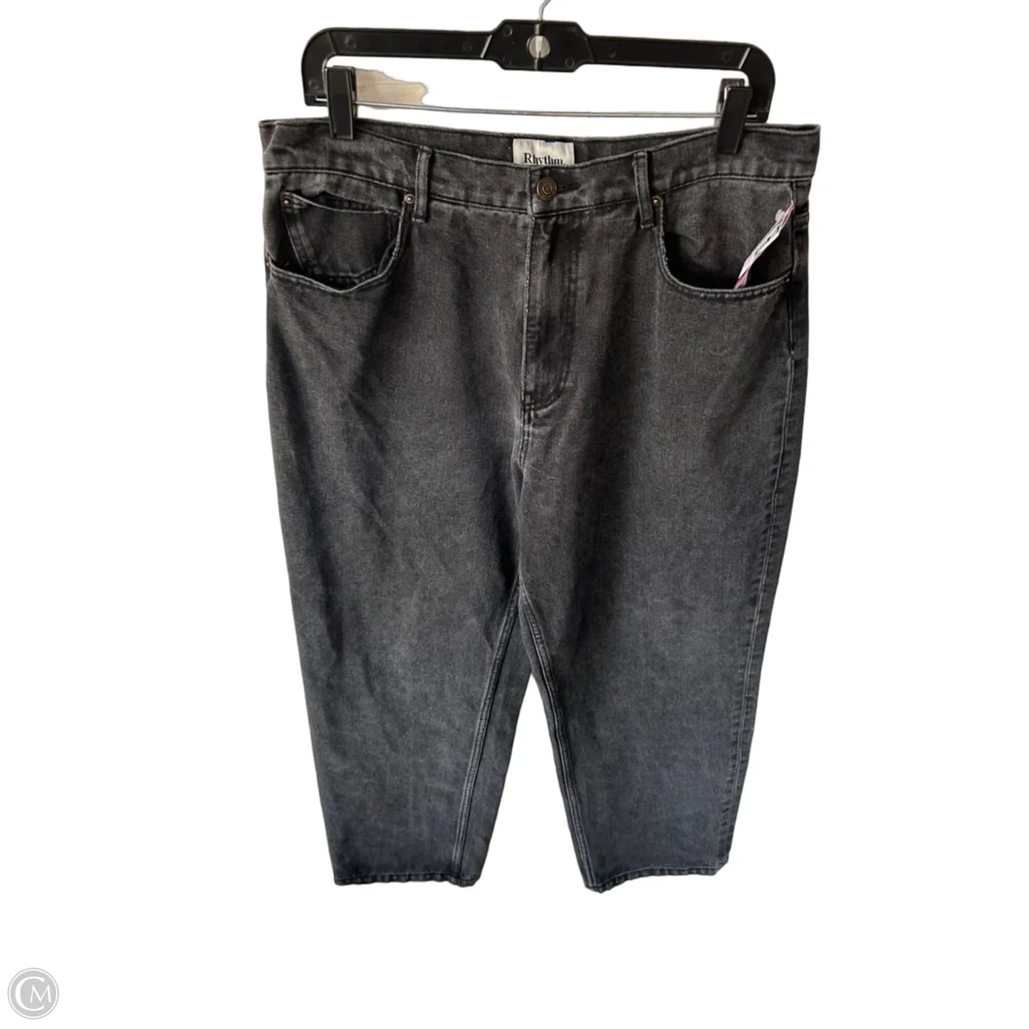 Jeans Wide Leg By Clothes Mentor In Black Denim, Size: 14