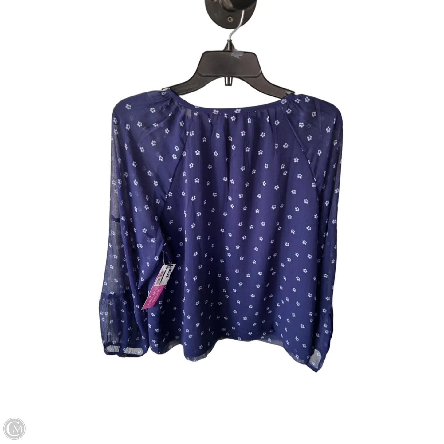 Blouse Long Sleeve By Loft In Blue, Size: L