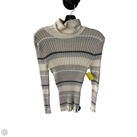 Sweater By Style And Company In Cream & Grey, Size: L