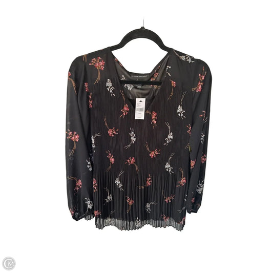 Blouse 3/4 Sleeve By Lane Bryant In Black & Silver, Size: Xl
