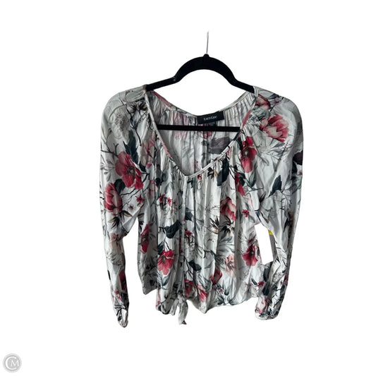 Top Long Sleeve By Karen Kane In Green & White, Size: L