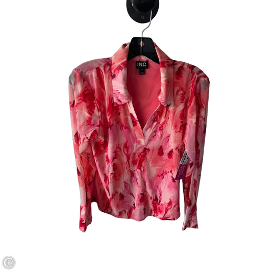 Top Long Sleeve By Inc In Pink, Size: M
