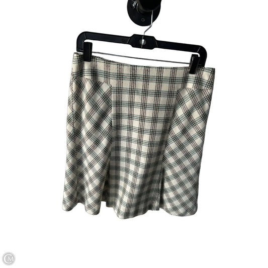 Skirt Mini & Short By Loft In Cream & Green, Size: 8