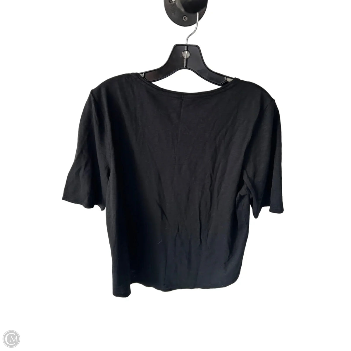 Top Short Sleeve Basic By Chicos In Black, Size: L