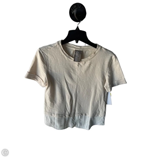 Top Short Sleeve By Dolan Left Coast In Cream & White, Size: S