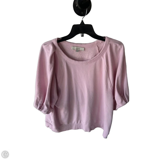 Sweatshirt Crewneck By Loft In Pink, Size: Xl