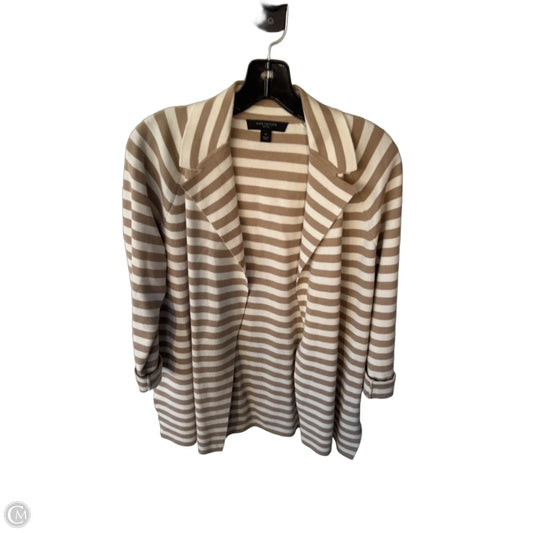 Blazer By Ann Taylor In Tan & White, Size: Mp