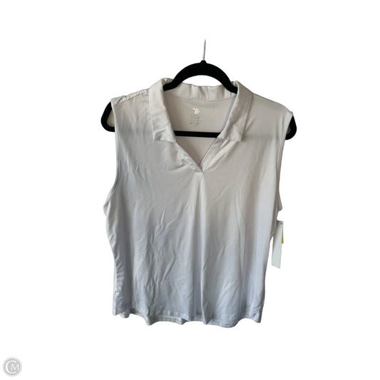 Athletic Top Short Sleeve By Clothes Mentor In White, Size: Xl