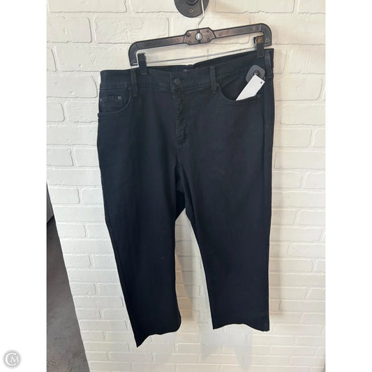 Jeans Straight By Not Your Daughters Jeans In Black Denim, Size: 16