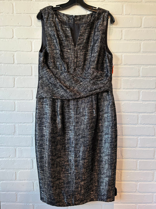 Dress Party Short By Adrianna Papell In Black & Gold, Size: L