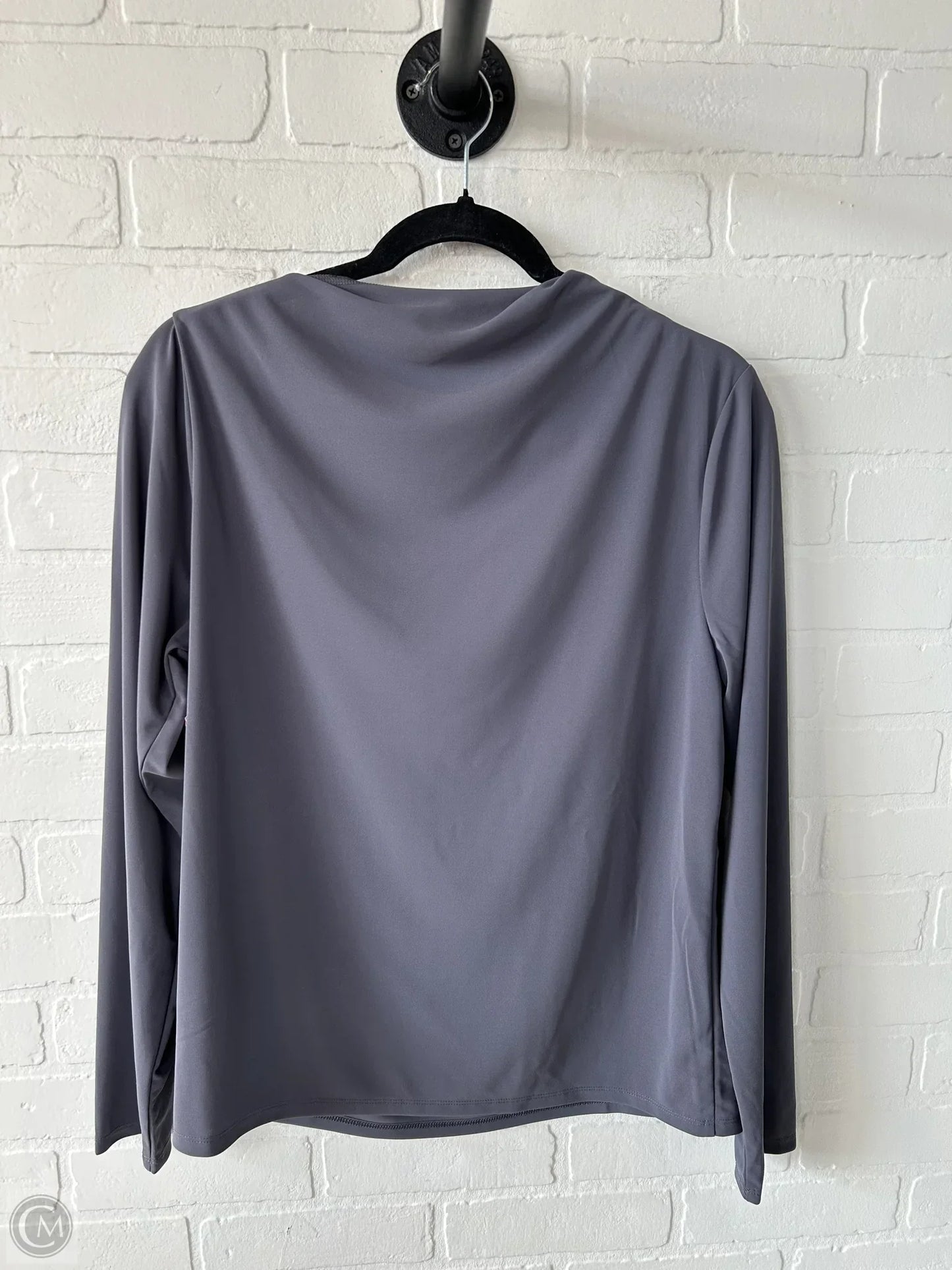 Top Long Sleeve By Worthington In Grey, Size: L
