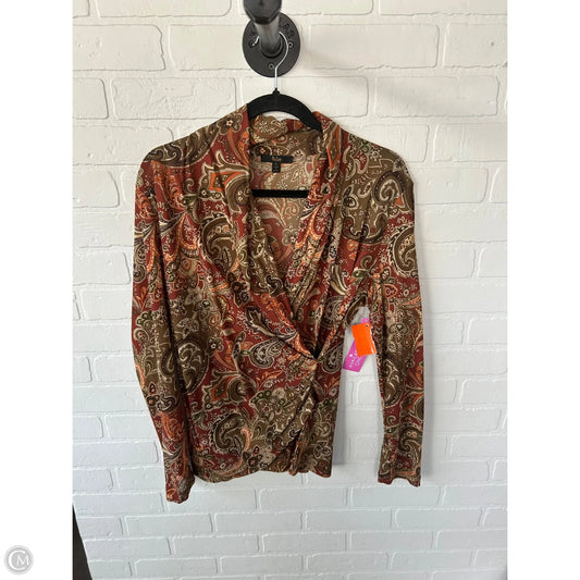 Top Long Sleeve By Reba In Tan, Size: Xl