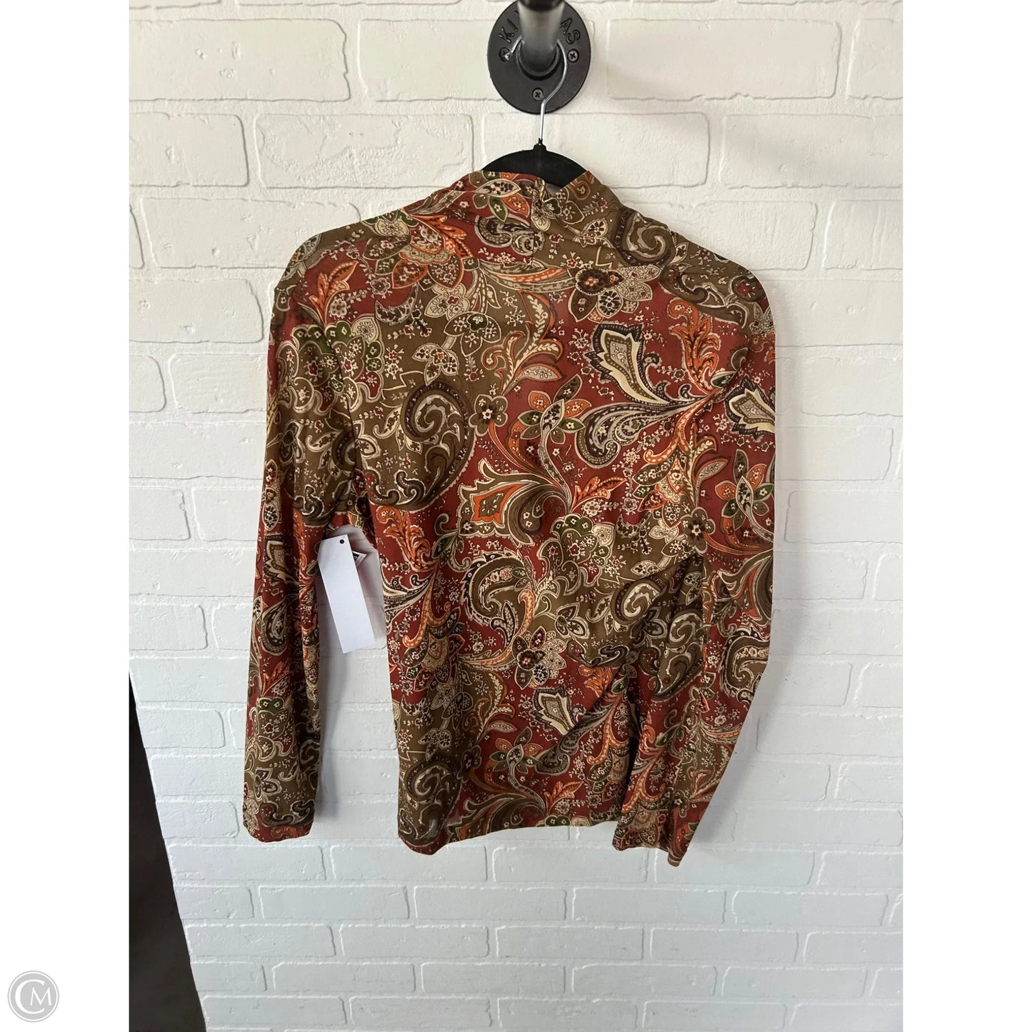 Top Long Sleeve By Reba In Tan, Size: Xl