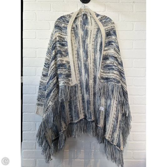 Sweater Cardigan By Monoreno In Blue & Cream, Size: S