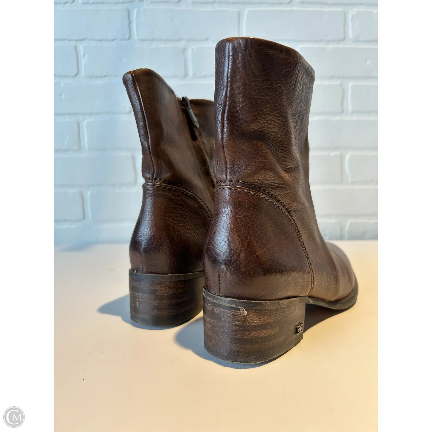 Boots Ankle Flats By Sam Edelman In Brown, Size: 7.5