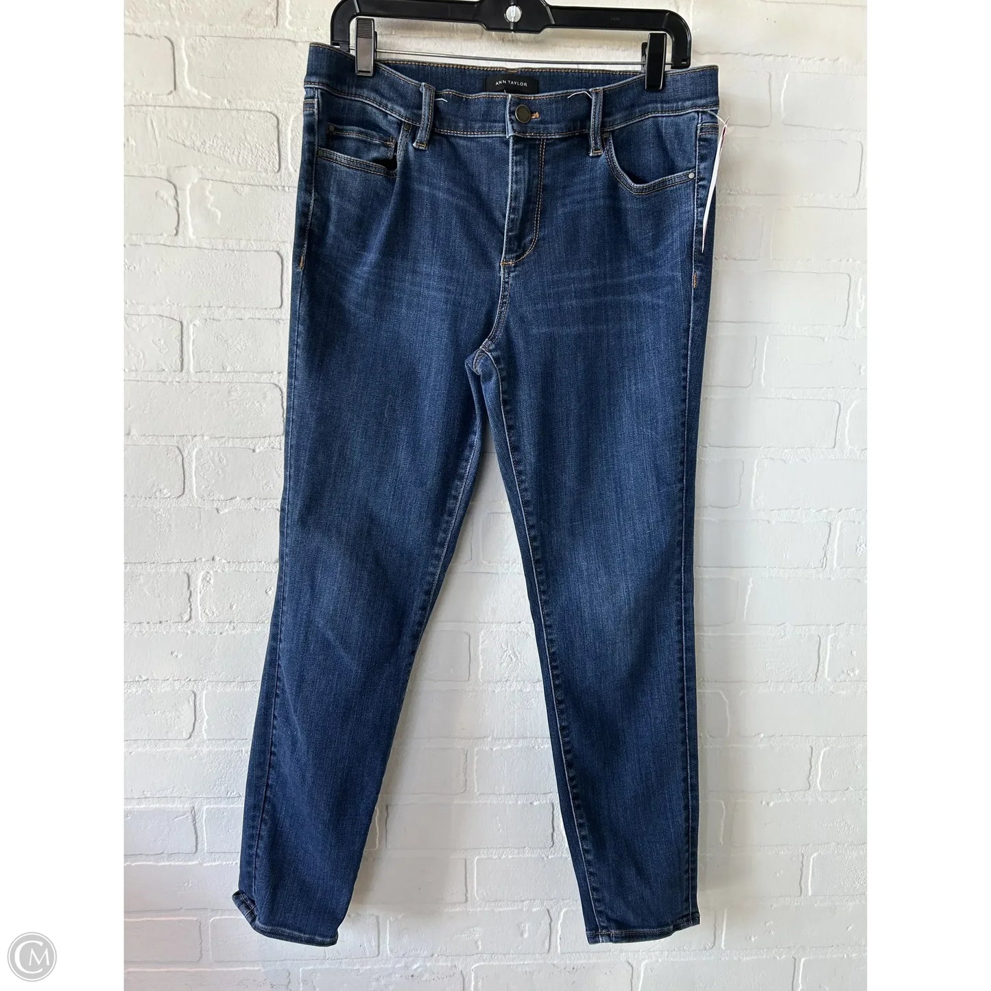 Jeans Skinny By Ann Taylor In Blue Denim, Size: 12