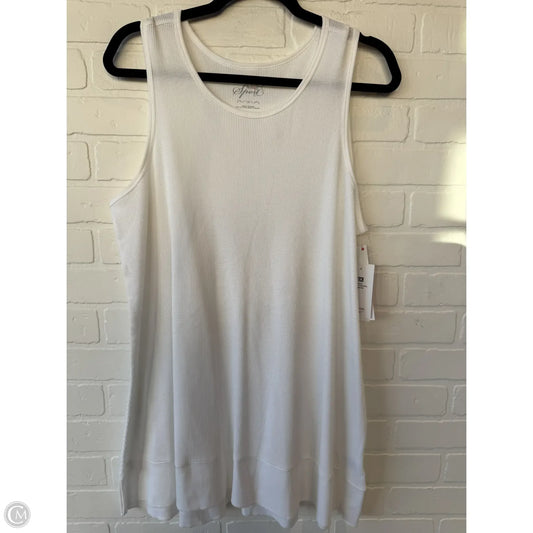 Top Sleeveless Basic By Style And Company Sport In White, Size: 1x