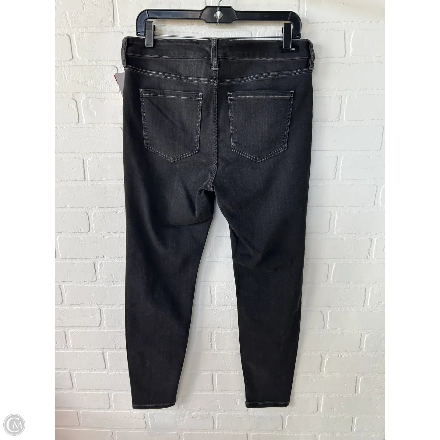Jeans Skinny By Liverpool In Black Denim, Size: 12