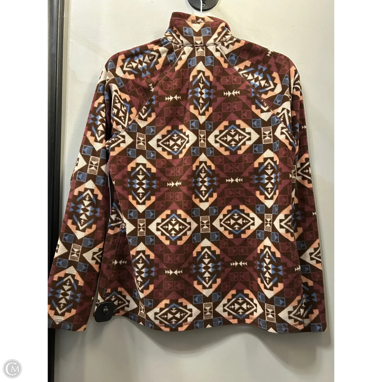 Jacket Fleece By Eddie Bauer In Brown & Purple, Size: M
