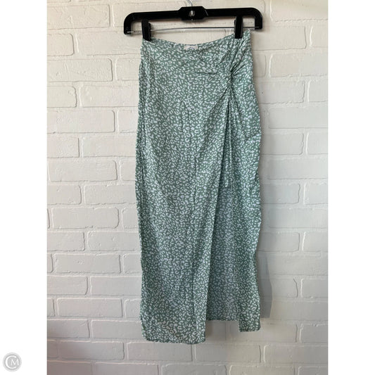 Skirt Mini & Short By Blue Rain In Green & White, Size: 0