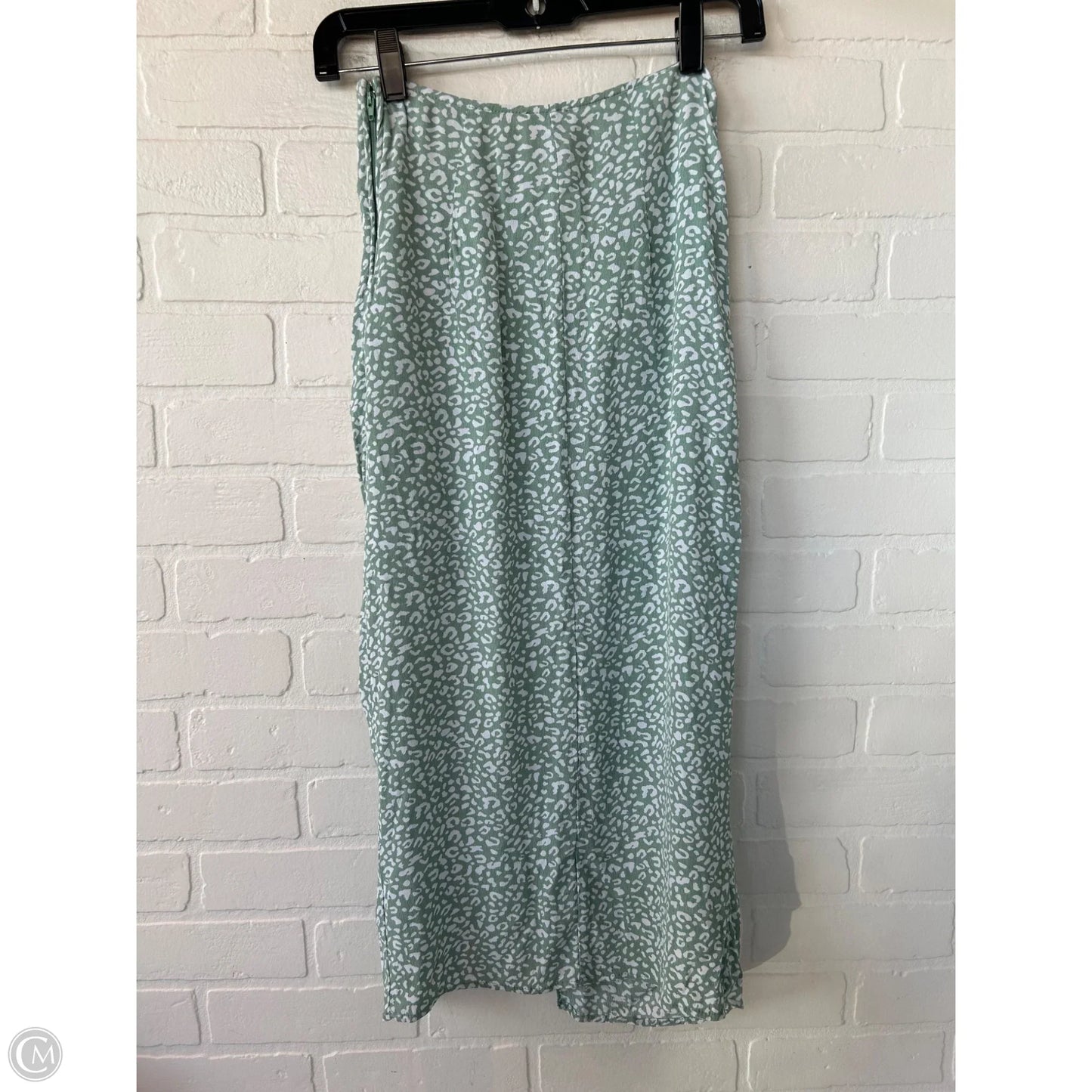 Skirt Mini & Short By Blue Rain In Green & White, Size: 0