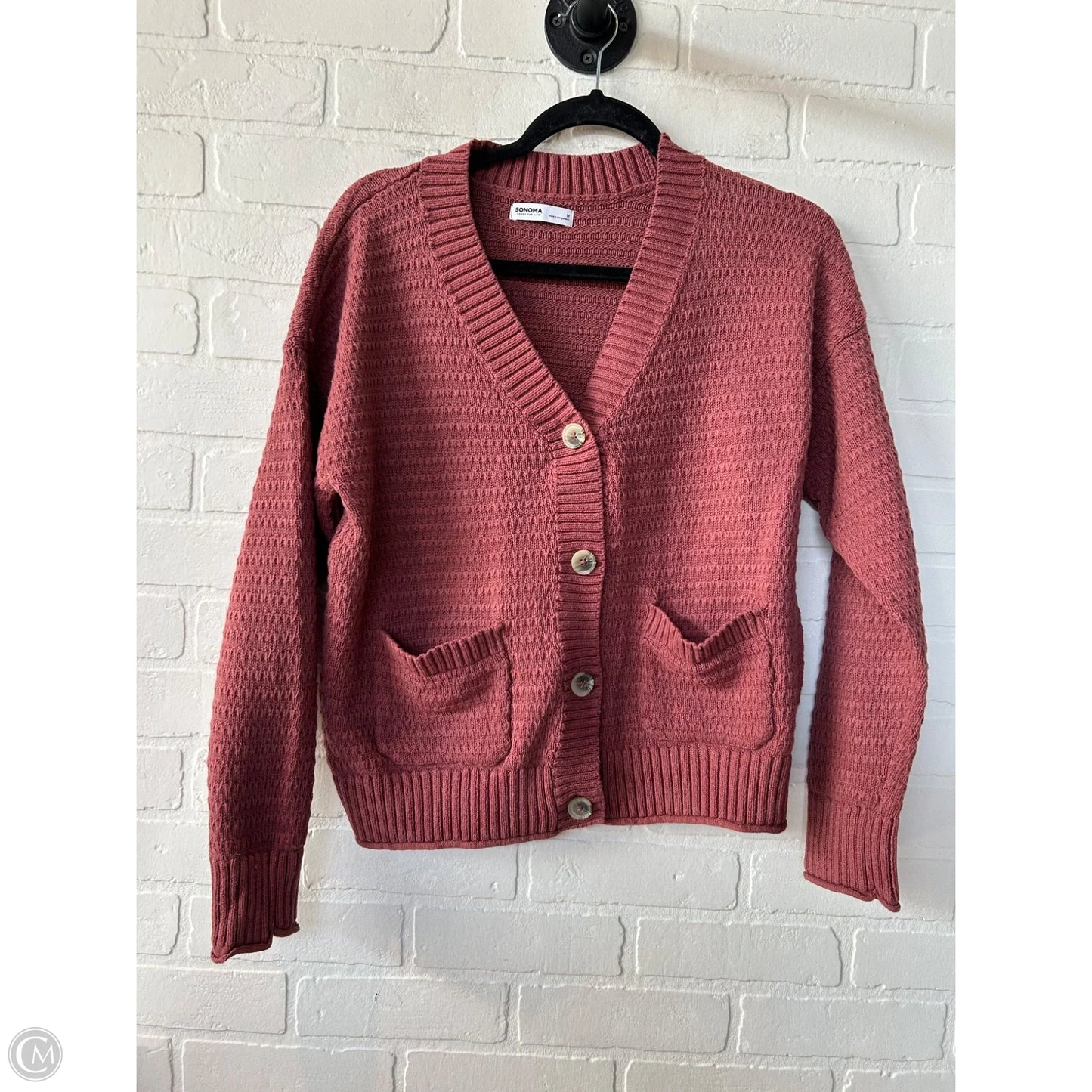Sweater Cardigan By Sonoma In Pink, Size: M