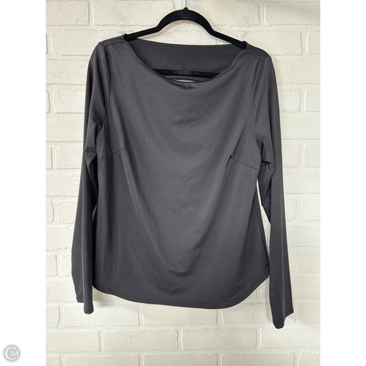 Athletic Top Long Sleeve Crewneck By Joy Lab In Black, Size: Xl