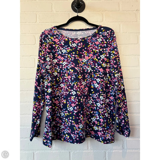 Top Long Sleeve By Talbots In Blue & Pink, Size: 1x