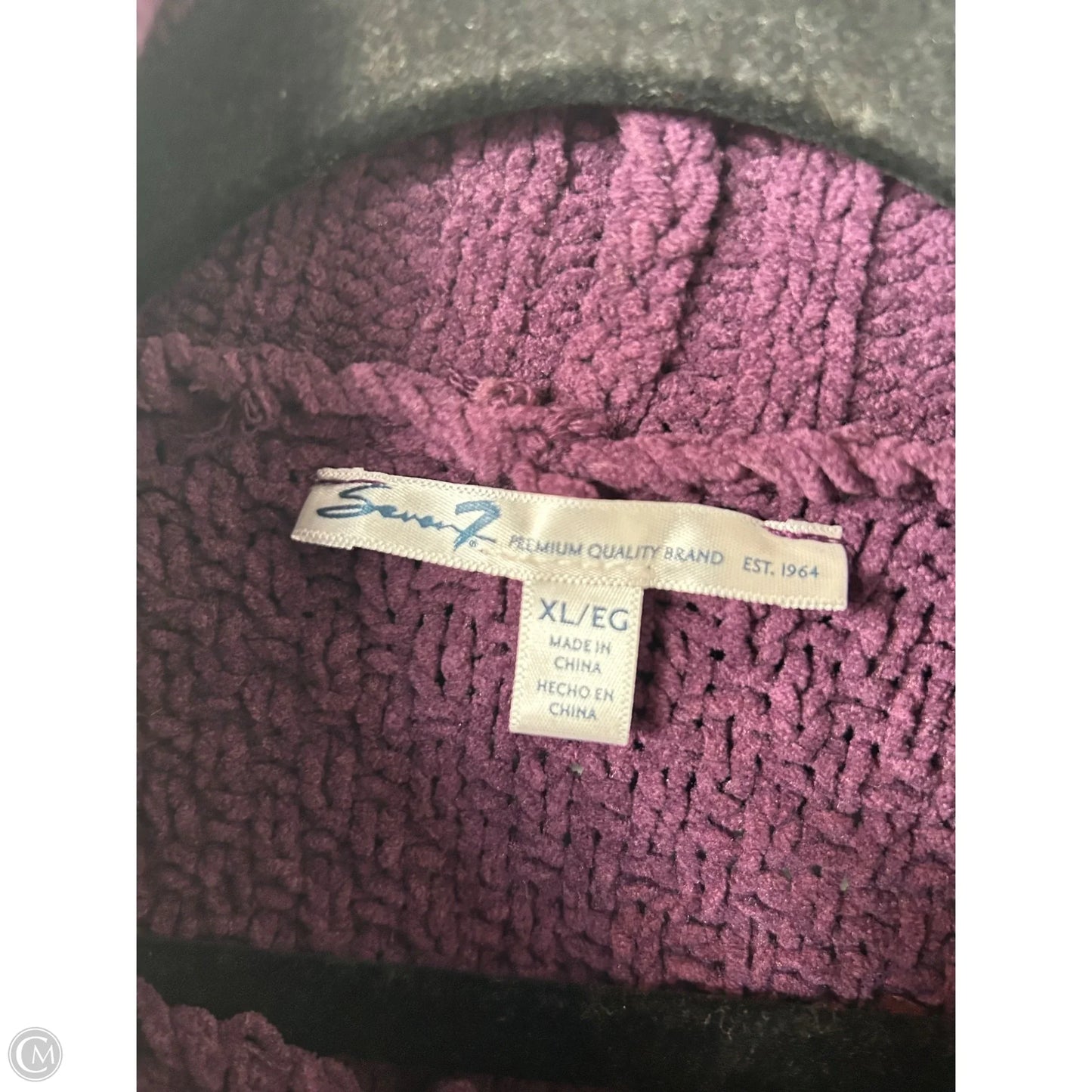 Sweater By Seven 7 In Purple, Size: Xl