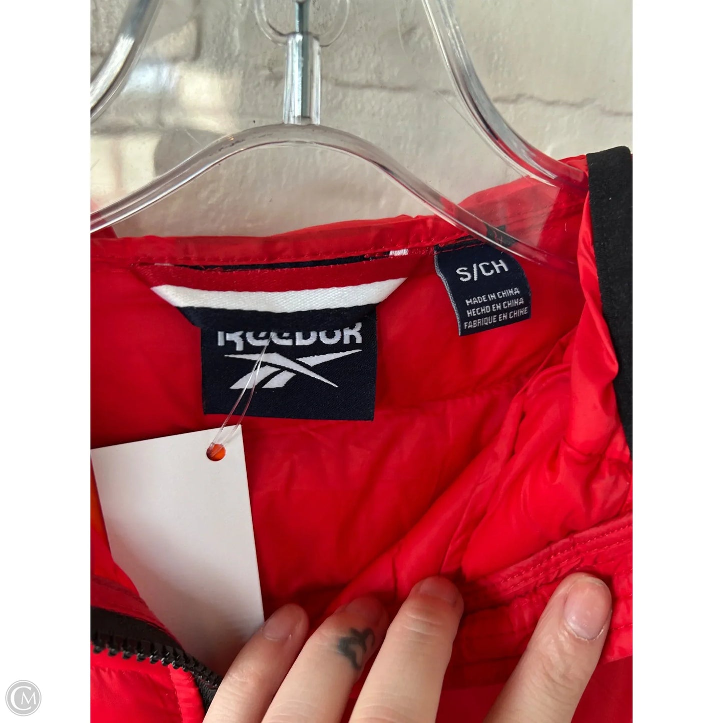 Coat Puffer & Quilted By Reebok In Red, Size: S