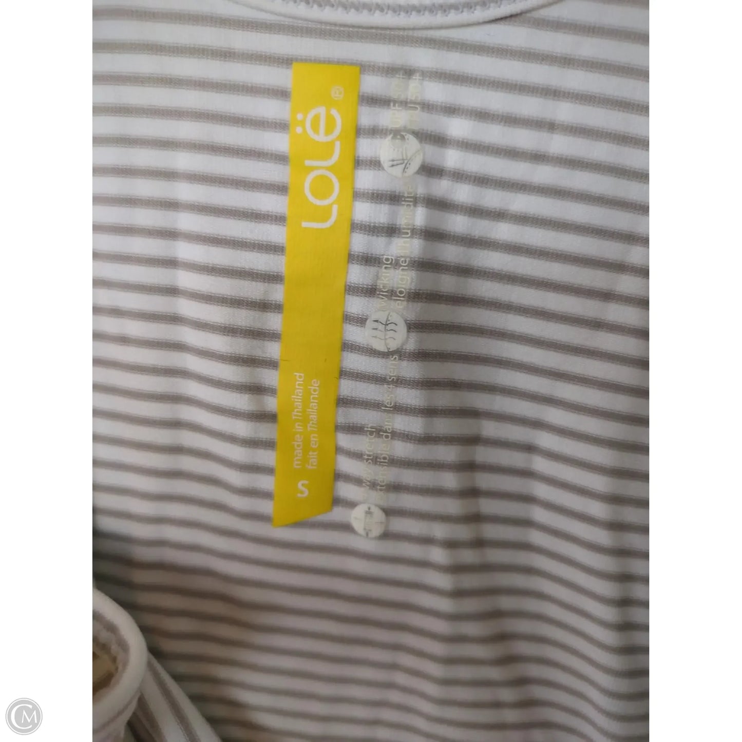 Athletic Tank Top By Lole In Brown & White, Size: S