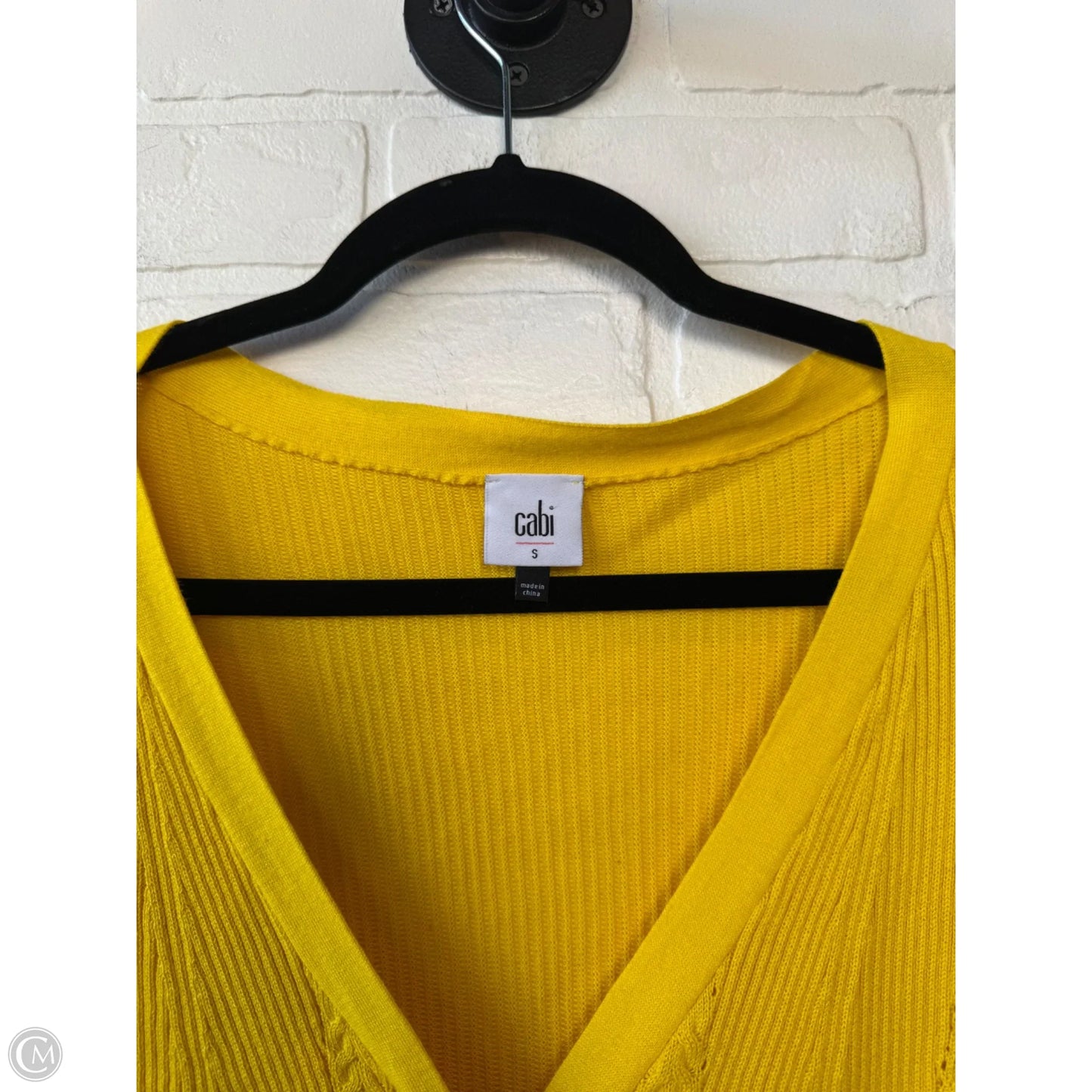 Sweater Cardigan By Cabi In Yellow, Size: S