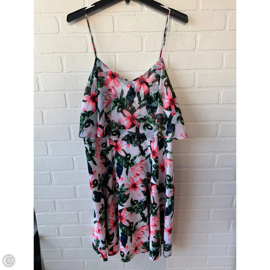 Dress Casual Short By Vince Camuto In Green & Pink, Size: L