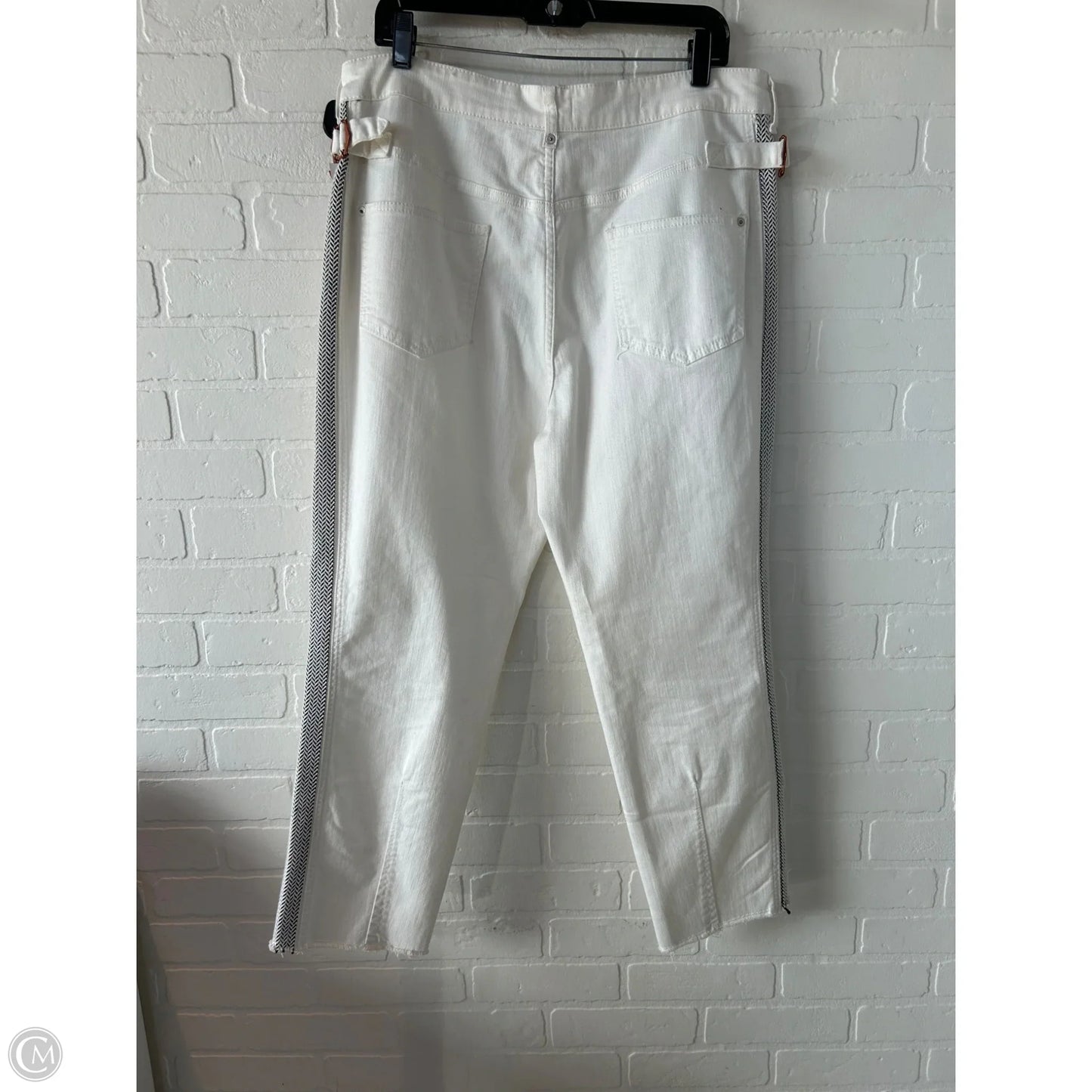Jeans Straight By Pilcro In White Denim, Size: 14