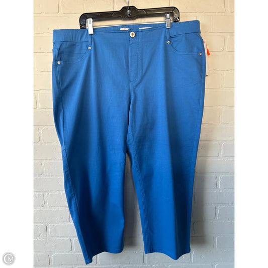 Jeans Cropped By J. Jill In Blue Denim, Size: 20