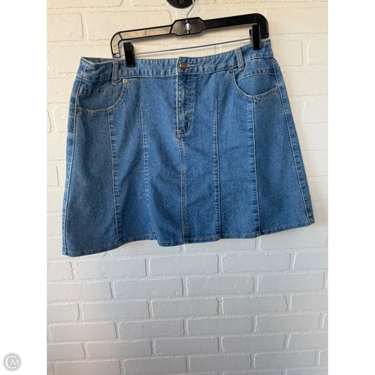 Skirt Mini & Short By Christopher And Banks In Blue Denim, Size: 14p