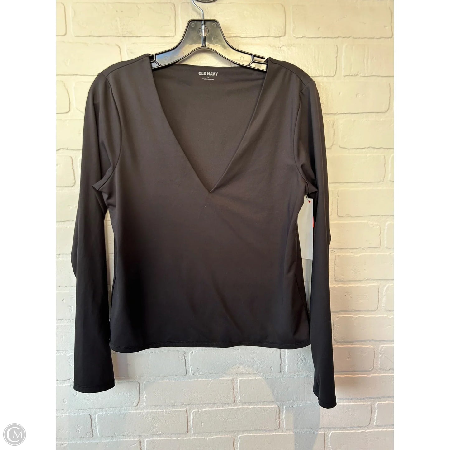 Top Long Sleeve Basic By Old Navy In Black, Size: L