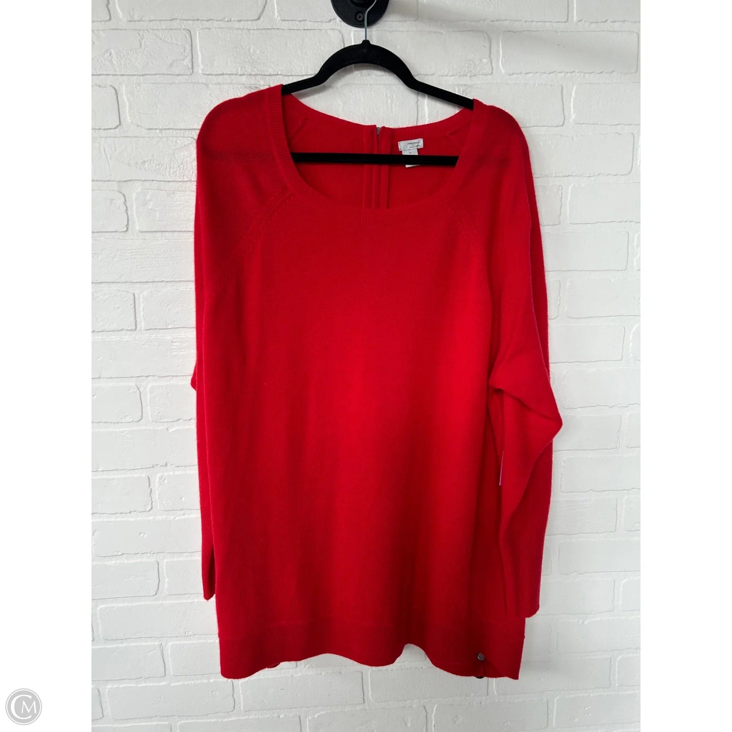 Sweater Cashmere By Halogen In Red, Size: 3x