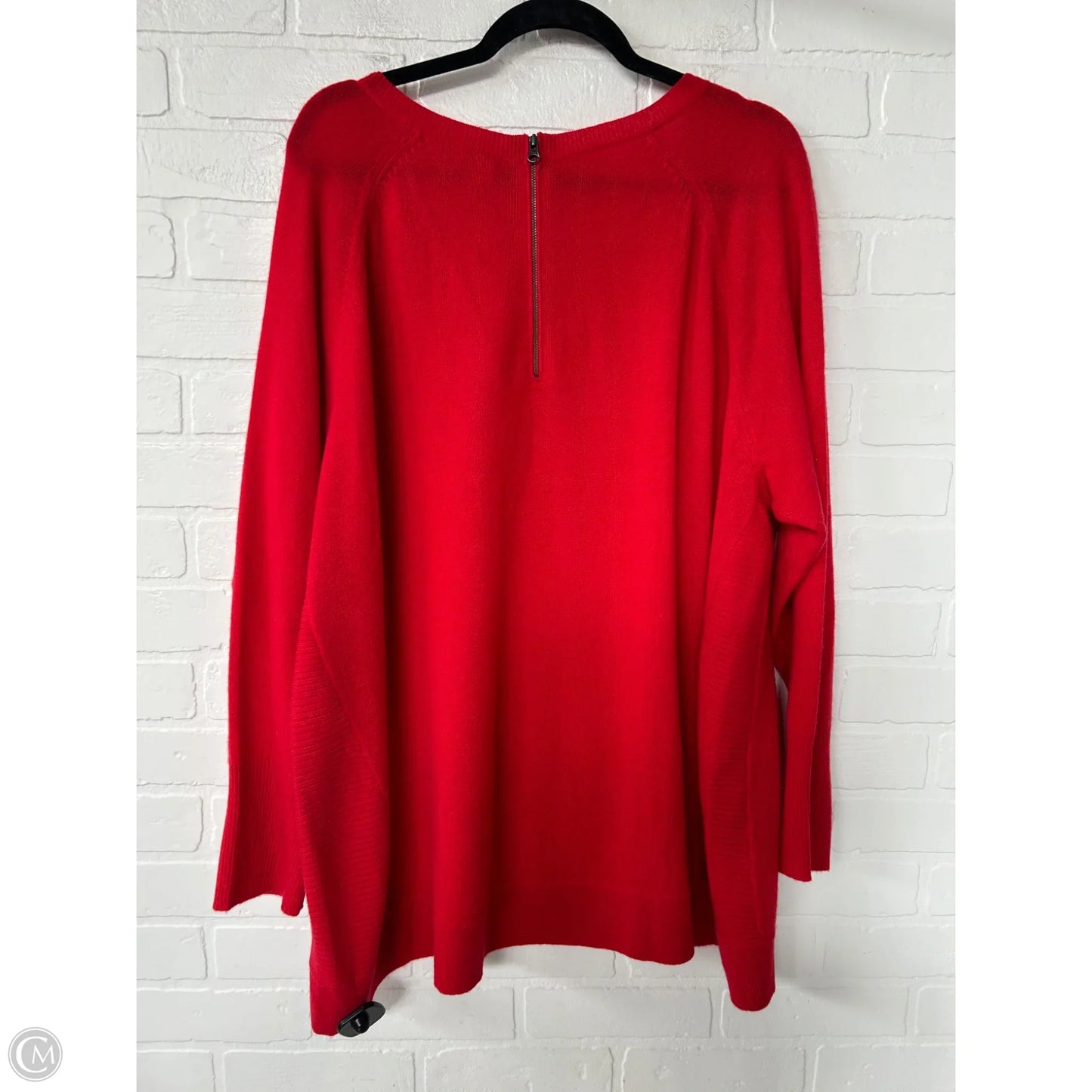 Sweater Cashmere By Halogen In Red, Size: 3x
