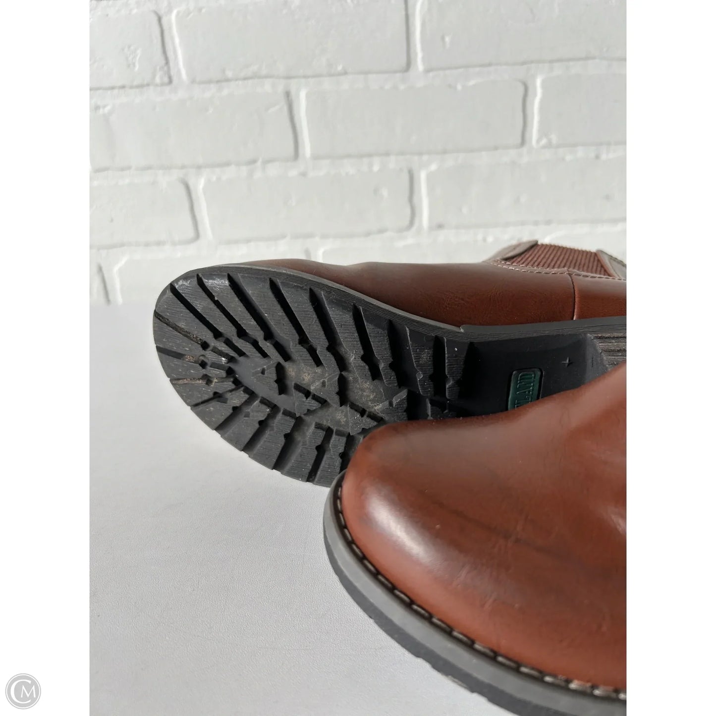 Boots Ankle Flats By Eastland In Brown, Size: 6