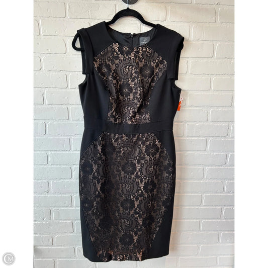 Dress Work By Adrianna Papell In Black & Tan, Size: L