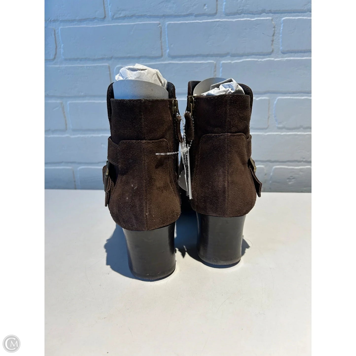 Boots Ankle Heels By Aquatalia In Brown, Size: 10