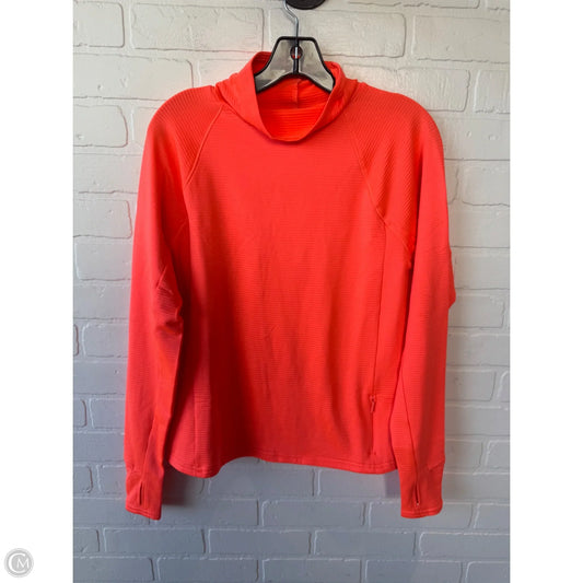 Athletic Top Long Sleeve Collar By Spyder In Orange, Size: M